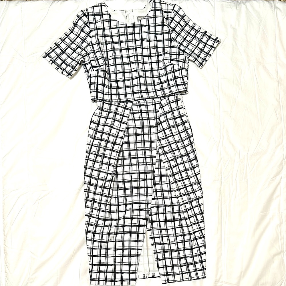 Black and White Plaid Dress